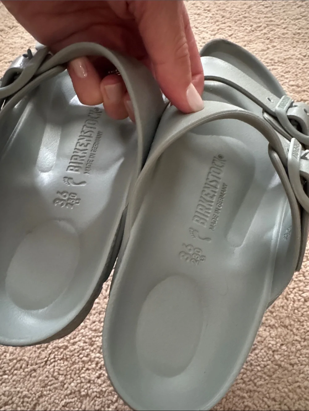 Birkenstock Arizona essentials in sage